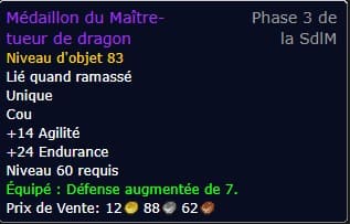 Médaillon du Maître-tueur de dragon