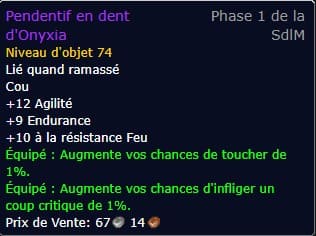 Pendentif en dent d'Onyxia